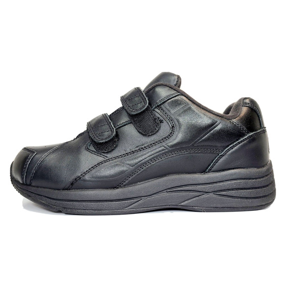 Drew Black Leather Shoes Motion V Women's Size 9W Hook & Loop Closure Orthopedic - Picture 1 of 11